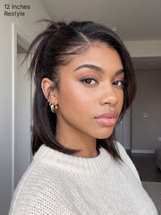 Lagos Hairline Over-Plucked M-Shaped Hairline Natural Looking Silky Straight Human Hair 13×4 Lace Frontal Wig Pre-Cut Lace
