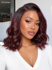All-Day Comfort Wig 180% Density Rich Dark Plum Loose Body Wave PartingMax Glueless 7x6 Closure HD Lace Wig Pre-Cut Lace