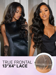 NatureMAX™ 250% Density Loose Wave Glueless Ear-to-ear 13x4 HD Lace Front High Density Wig Pre-Cut Lace Flexi-Fit Drawstring Cap