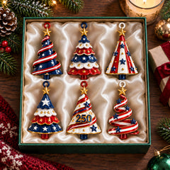 250th American Christmas Tree Ornament Gift Set NCU0HT140