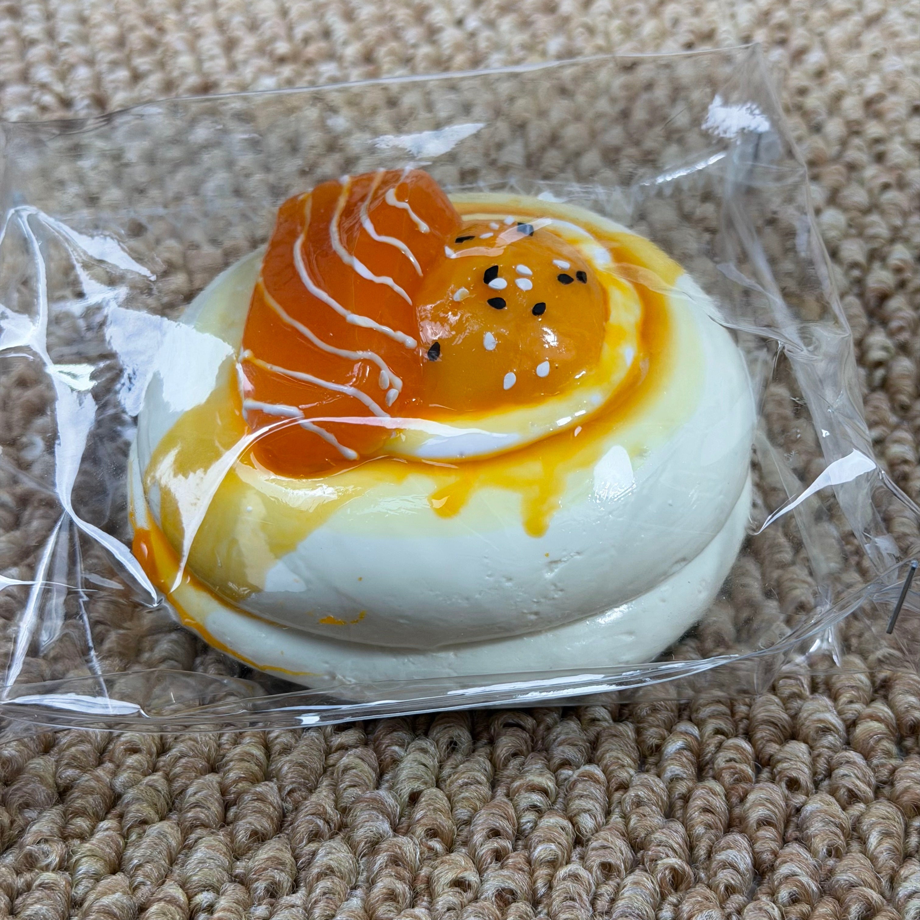 Salmon toast water squishy stress relief toy