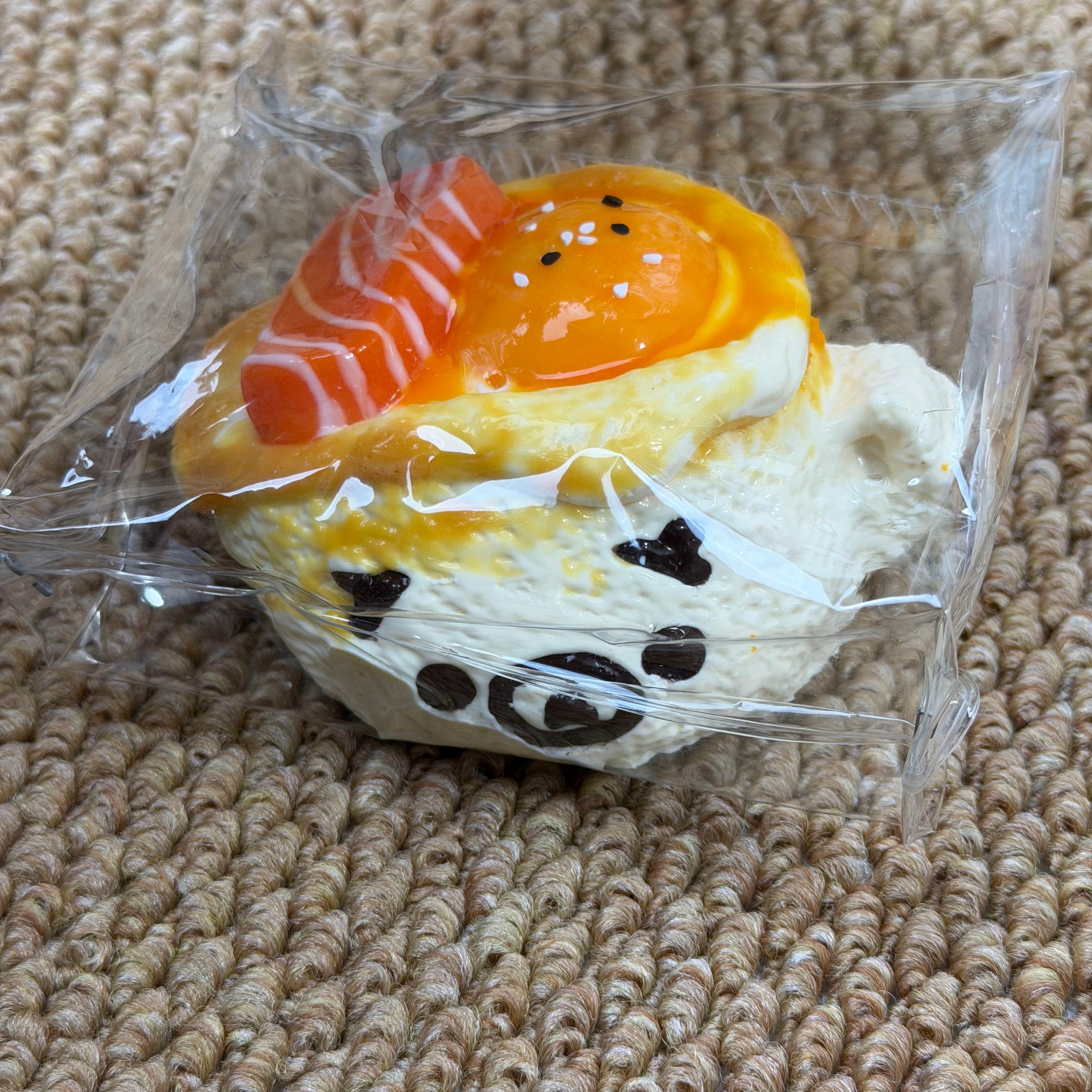 Salmon toast water squishy stress relief toy