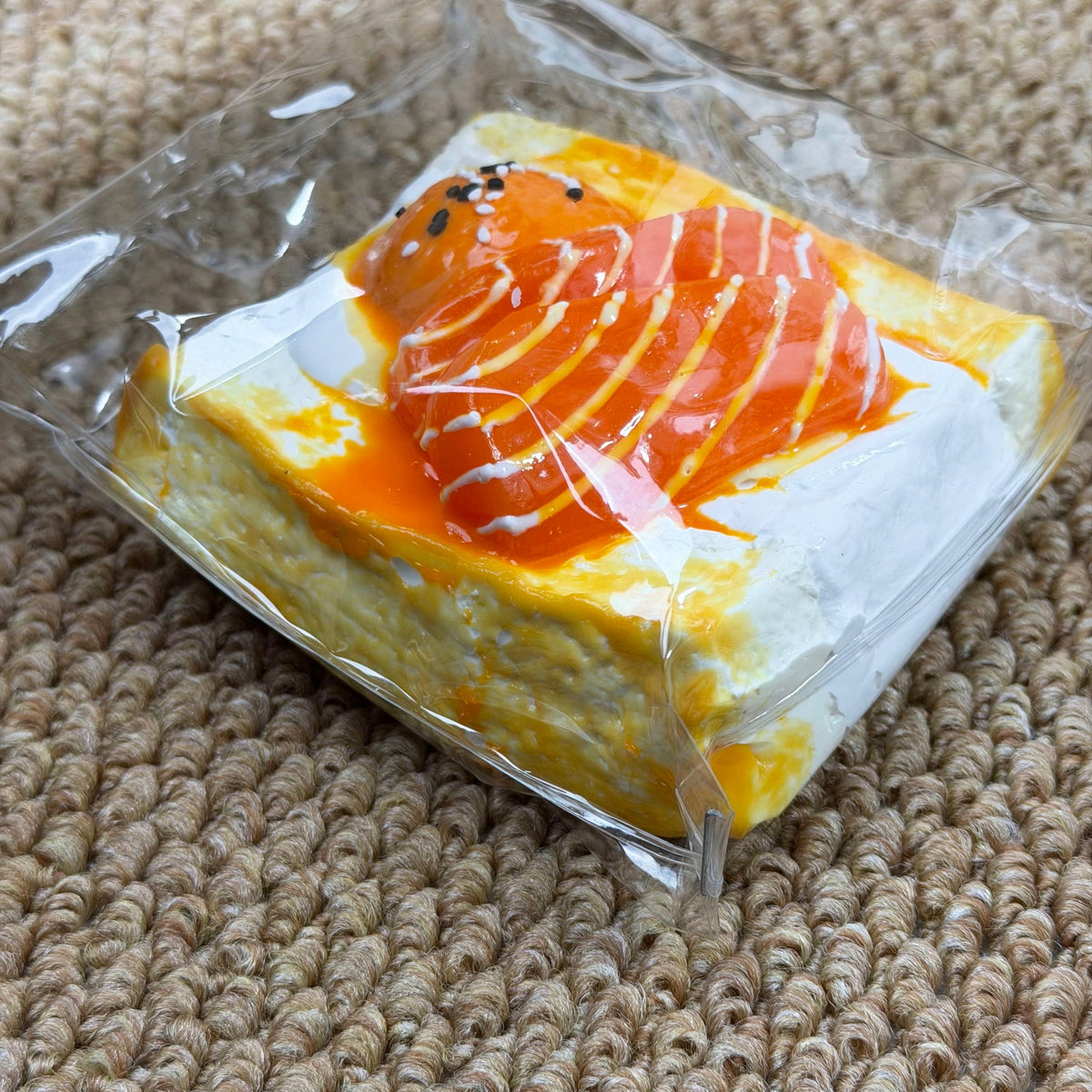 Salmon toast water squishy stress relief toy