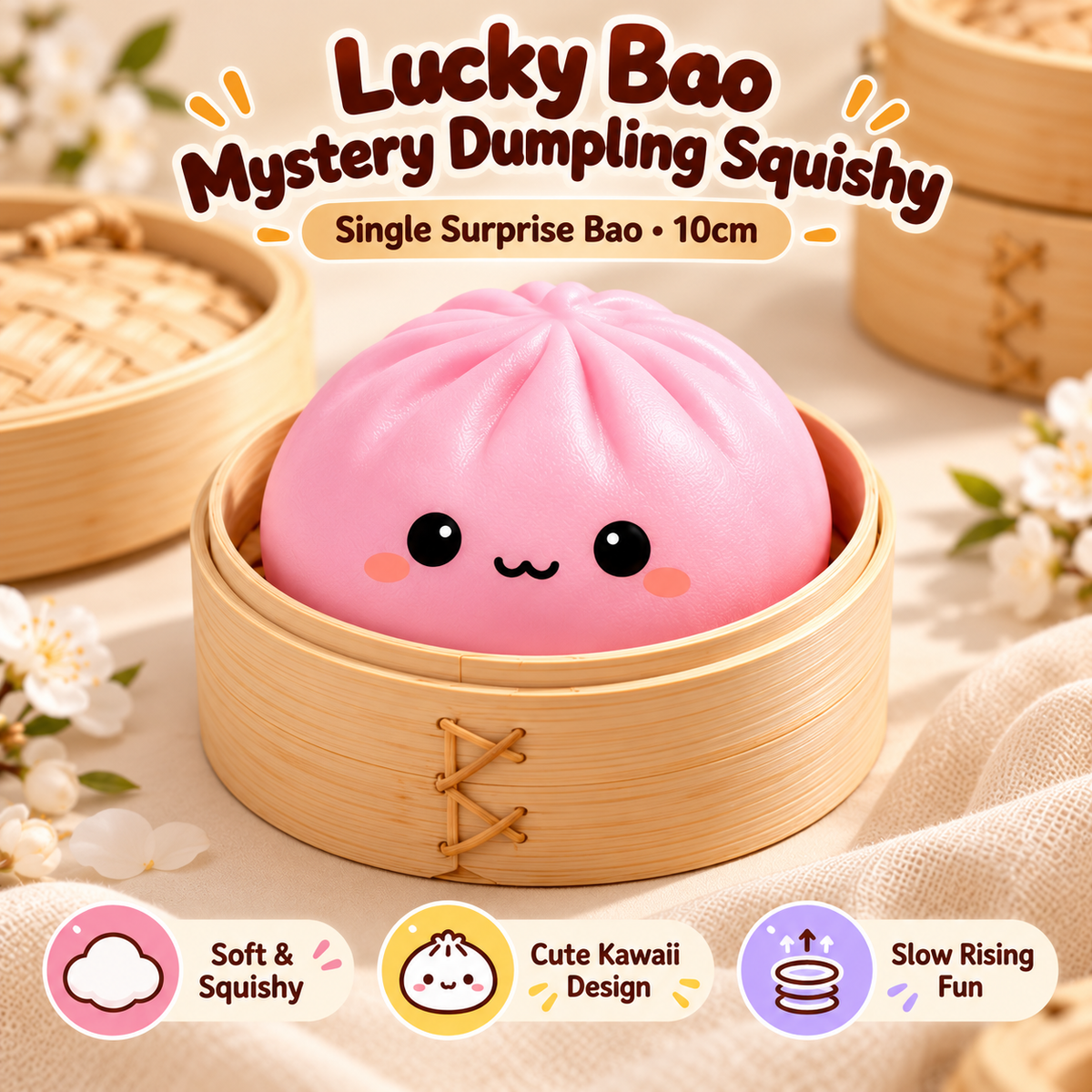 Lucky Bao Mystery Dumpling Squishy (10cm)