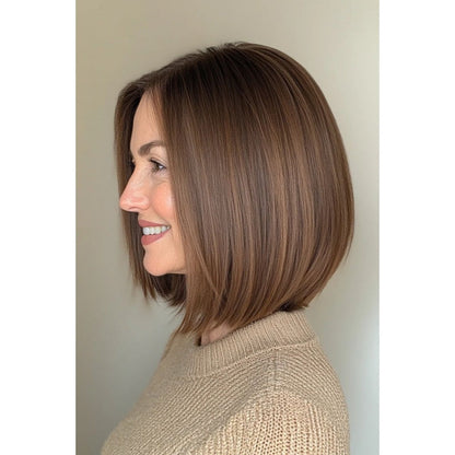 Straight Hair Topper for Crown Thinning – Natural Coverage at the Crown