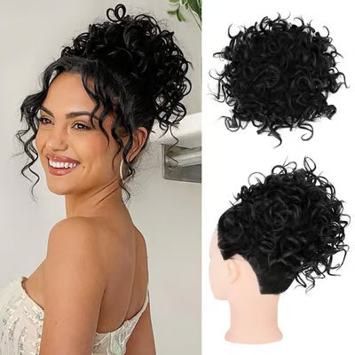 Cut Short Curly Water Wave Glueless Wig  Daily Wear– Keep Hair Neat & Tangle-Free