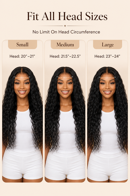13x4 Pre-Cut Lace Beach-Ready 2-In-1 Straight To Water Wave Glueless 100% Human Hair Wig
