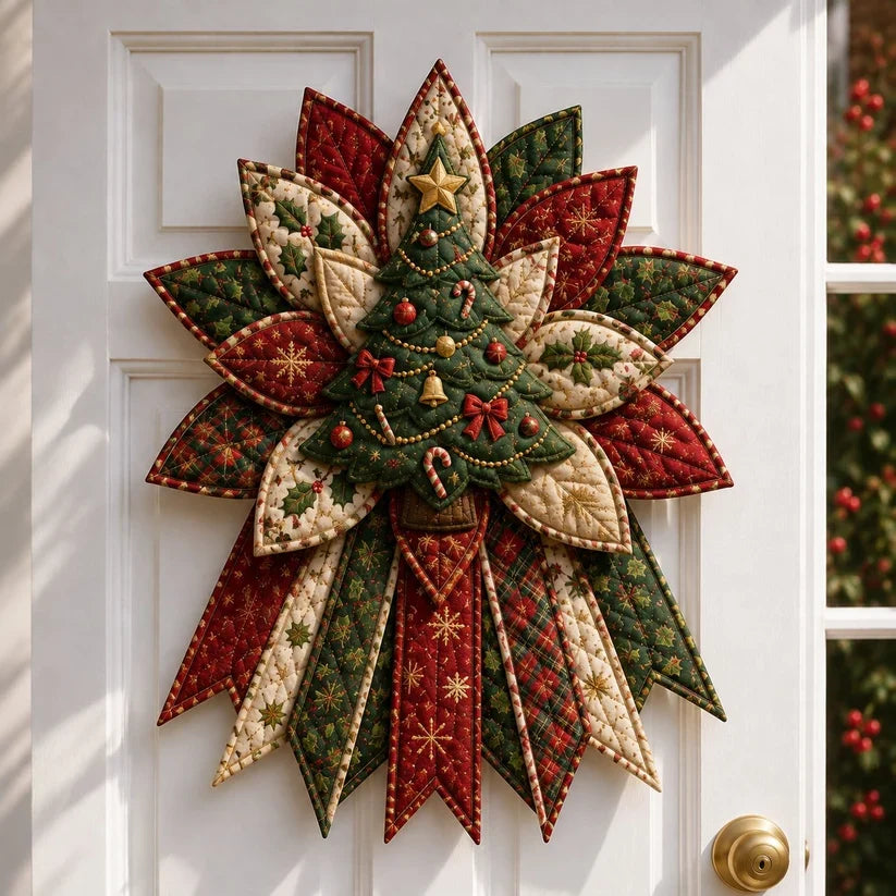 ❤️ Holiday Celebration 50% OFF 🎄 – Festive Quilted Christmas Door Hanging DIY Sewing Kit