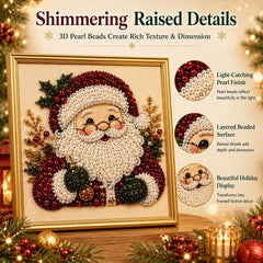 🧘Relaxing & Beginner-Friendly-💎DIY Christmas 3D Pearl Diamond Painting Art Kit With Frame
