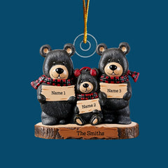 Our Beary Family - Personalized Custom Shape Mica Ornament - Christmas Gift For Family Members