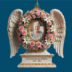 In Loving Memory - Personalized Custom Shape Mica Ornament - Christmas Gift For Family Members