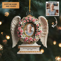 In Loving Memory - Personalized Custom Shape Mica Ornament - Christmas Gift For Family Members