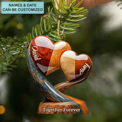 Together Forever - Custom Shape Mica Ornament - Christmas Gift For Couple