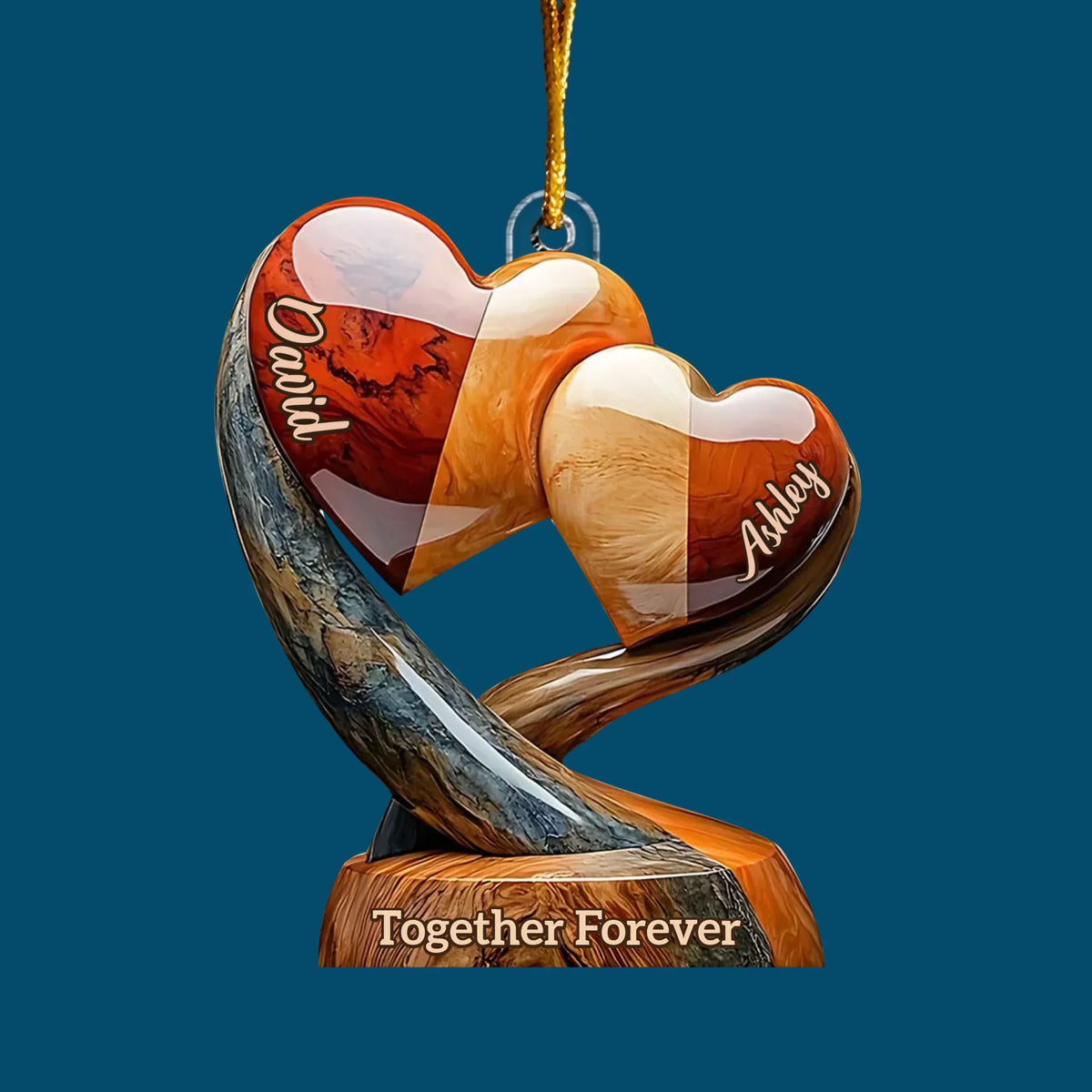 Together Forever - Custom Shape Mica Ornament - Christmas Gift For Couple
