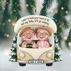 Our Journey of Love Camper - Personalized Custom Mica Ornament - Christmas Gift For Lover, Couple