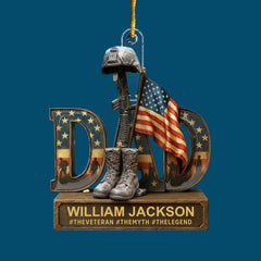 Honoring Our Hero - Personalized Custom Mica Ornament - Christmas Gift For Army Veteran