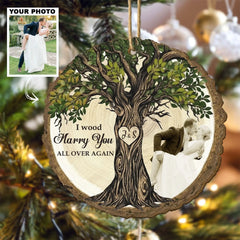 I Wood Marry You All Over Again - Personalized Custom Wood Ornament - Christmas Gift For Couples AGCDH008