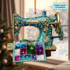 Sewing Spirit - Customized Mica Ornament - Christmas Gift For Sewing Lovers