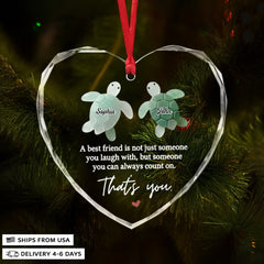 Bestie Bond - Heart Glass Ornament - Christmas Gift For Besties, Best Friend
