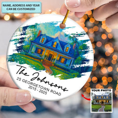 Acrylic-pour Sweet Home - Ceramic Ornament - Christmas Gift For Family Members AGP0HT036