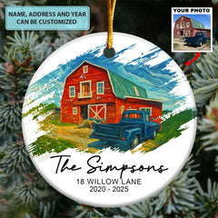 Acrylic-pour Sweet Home - Ceramic Ornament - Christmas Gift For Family Members AGP0HT036