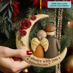 Personalized Couple Memorial - Personalized Custom Shape Mica Ornament - Christmas Gift For Family Members