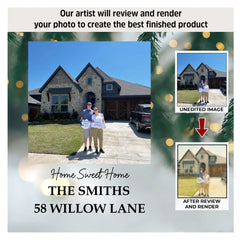 Watercolor Dwelling - Ceramic Ornament - Christmas Gift For Famliy Members AGP0HT039