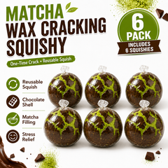 Matcha Wax Cracking Squishy ASMR Stress Ball Sensory Fidget Toy Crackling Crunch Gift