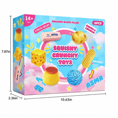 6-Piece Crunchy Squishy Mystery Box - Slow-ReboundSquishy Fidget Toys