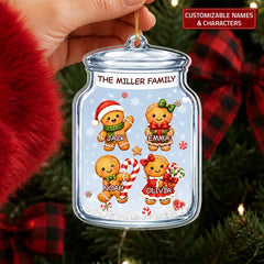 Cookie Jar - Personalized Custom Shape Mica Ornament - Christmas Gift For Family