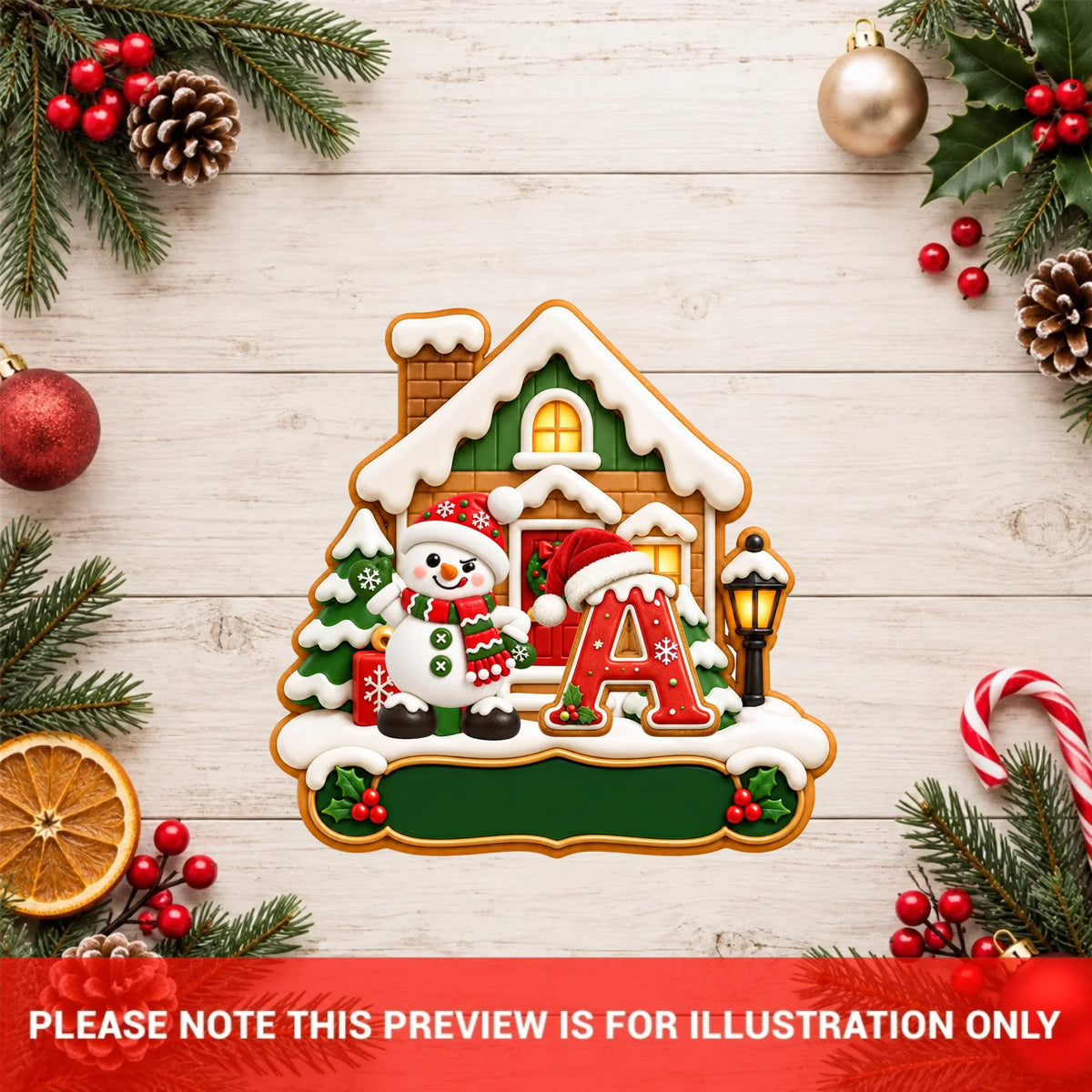 Snowman Letter Christmas - Personalized Custom Shape Mica Ornament - Christmas Gift For Family