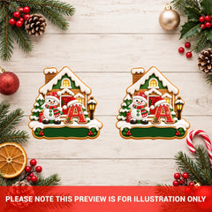 Snowman Letter Christmas - Personalized Custom Shape Mica Ornament - Christmas Gift For Family