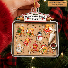 Baking Tray - Personalized Custom Shape Mica Ornament - Christmas Gift For Family
