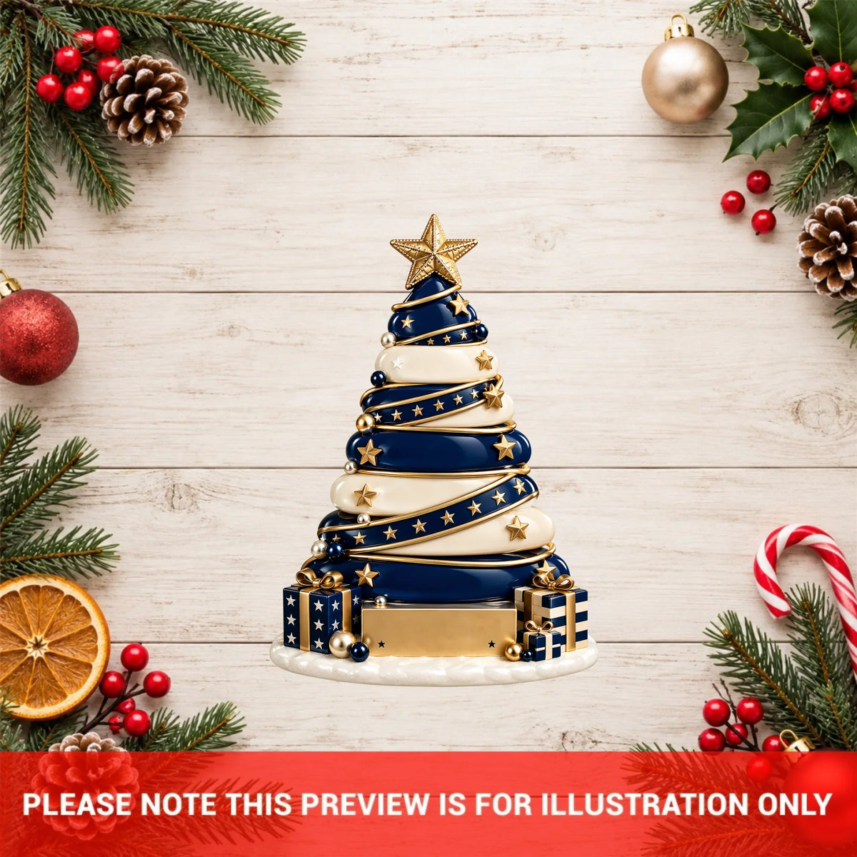 250 Christmas Tree - Personalized Custom Shape Mica Ornament - Christmas Gift For Family