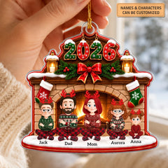 Cozy Christmas - Personalized Custom Shape Mica Ornament - Christmas Gift For Family