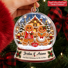 Our First Christmas - Personalized Custom Shape Mica Ornament - Christmas Gift For Couple
