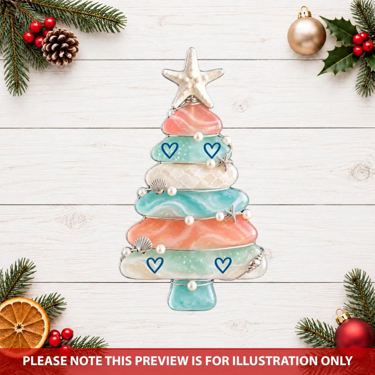 Christmas Tree - Personalized Custom Shape Mica Ornament - Christmas Gift for Family
