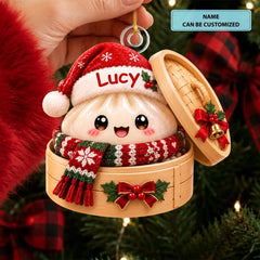 Christmas Dumpling - Personalized Custom Shape Mica Ornament - Christmas Gift For Friends, Family