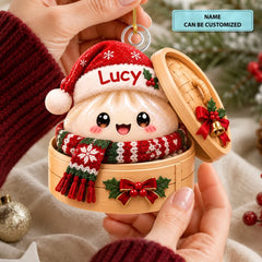 Christmas Dumpling - Personalized Custom Shape Mica Ornament - Christmas Gift For Friends, Family