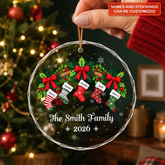 Christmas Stocking - Glass Ornament - Christmas Gift For Family