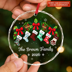 Christmas Stocking - Glass Ornament - Christmas Gift For Family