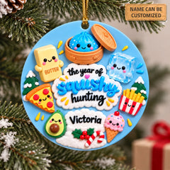 Squishy Hunting Time - Ceramic Ornament - Christmas Gift For Friends, Family