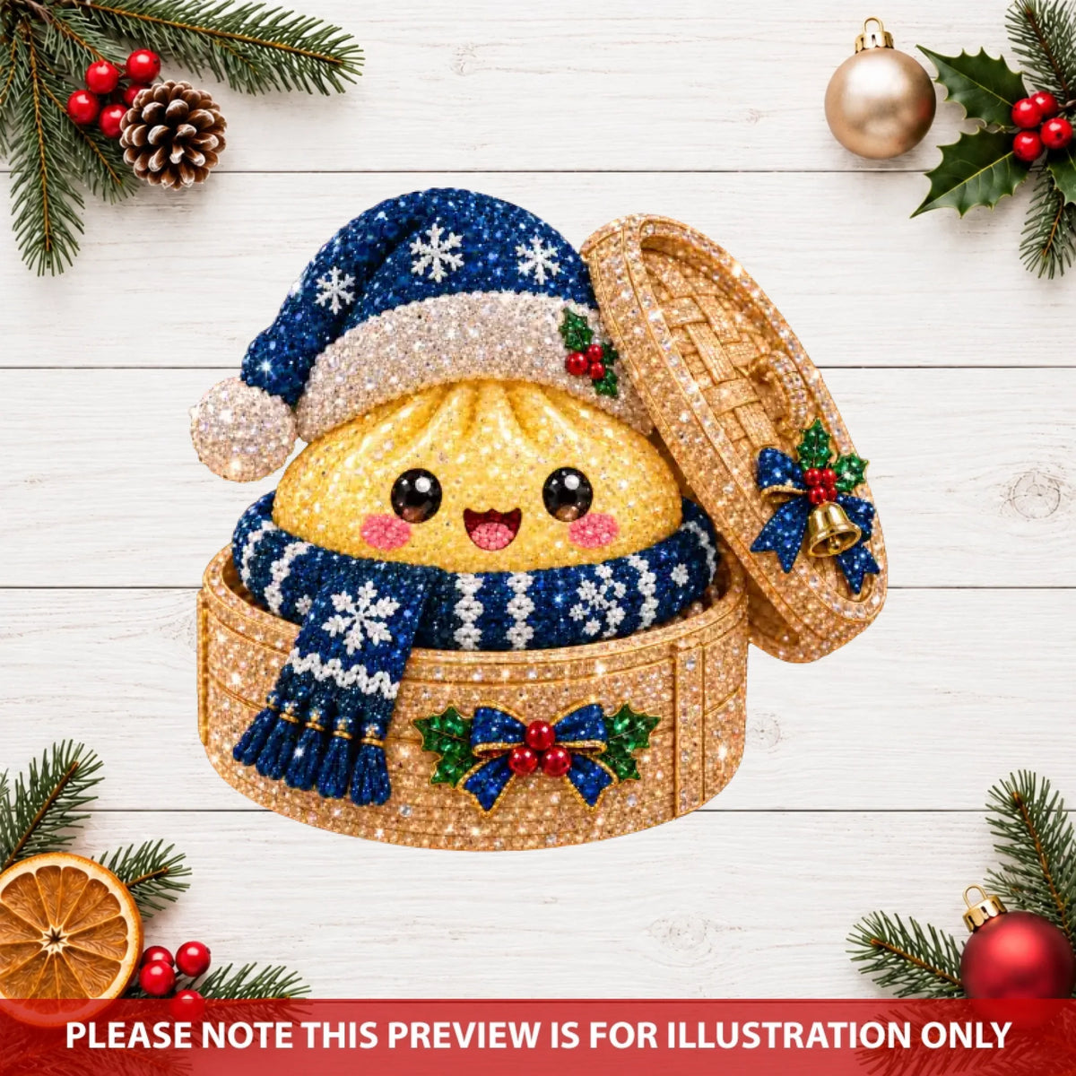 Christmas Dumpling - Personalized Custom Shape Mica Ornament - Christmas Gift For Kids, Friends
