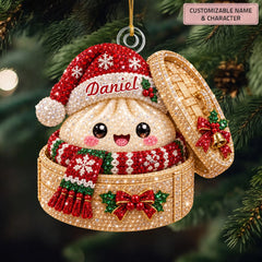 Christmas Dumpling - Personalized Custom Shape Mica Ornament - Christmas Gift For Kids, Friends