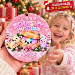 Viral Dumpling Squishy Gift - Personalized Custom Shape Mica Ornament - Christmas Gift For Family