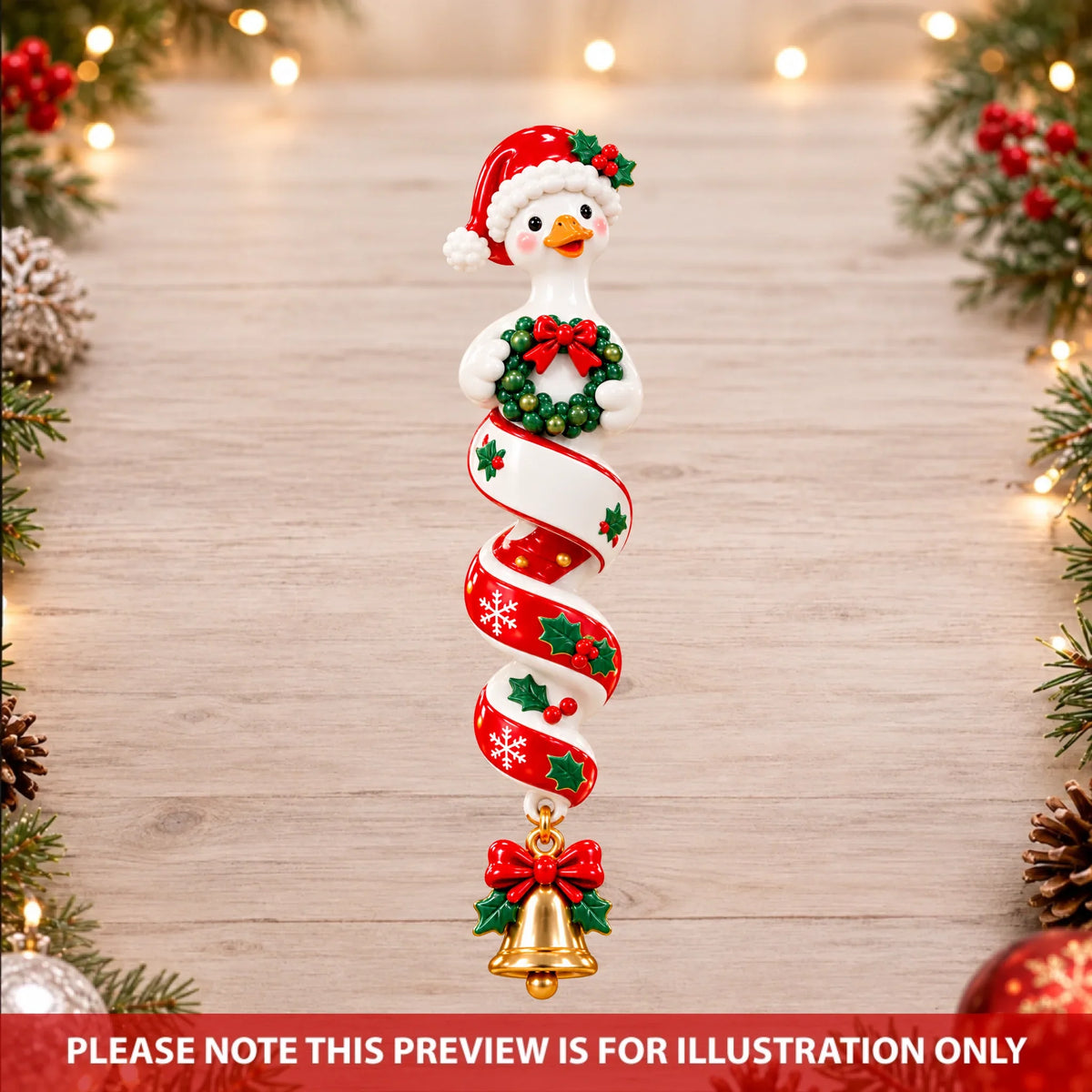 Spin The Silly Goose - Personalized Custom Shape Mica Ornament - Christmas Gift For Family
