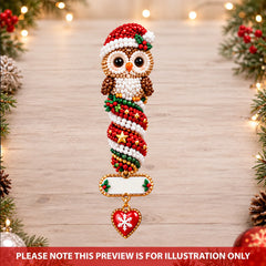 Christmas Spin Owl - Personalized Custom Shape Mica Ornament - Christmas Gift For Family