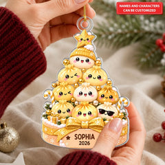 Dumpling Tree - Personalized Custom Shape Mica Ornament - Christmas Gift For Kids, Family