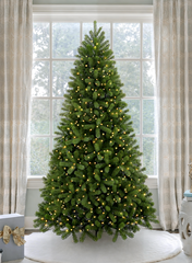 7.5' King Douglas Fir Artificial Christmas Tree with 1000 Warm White & Multi-Color LED Lights