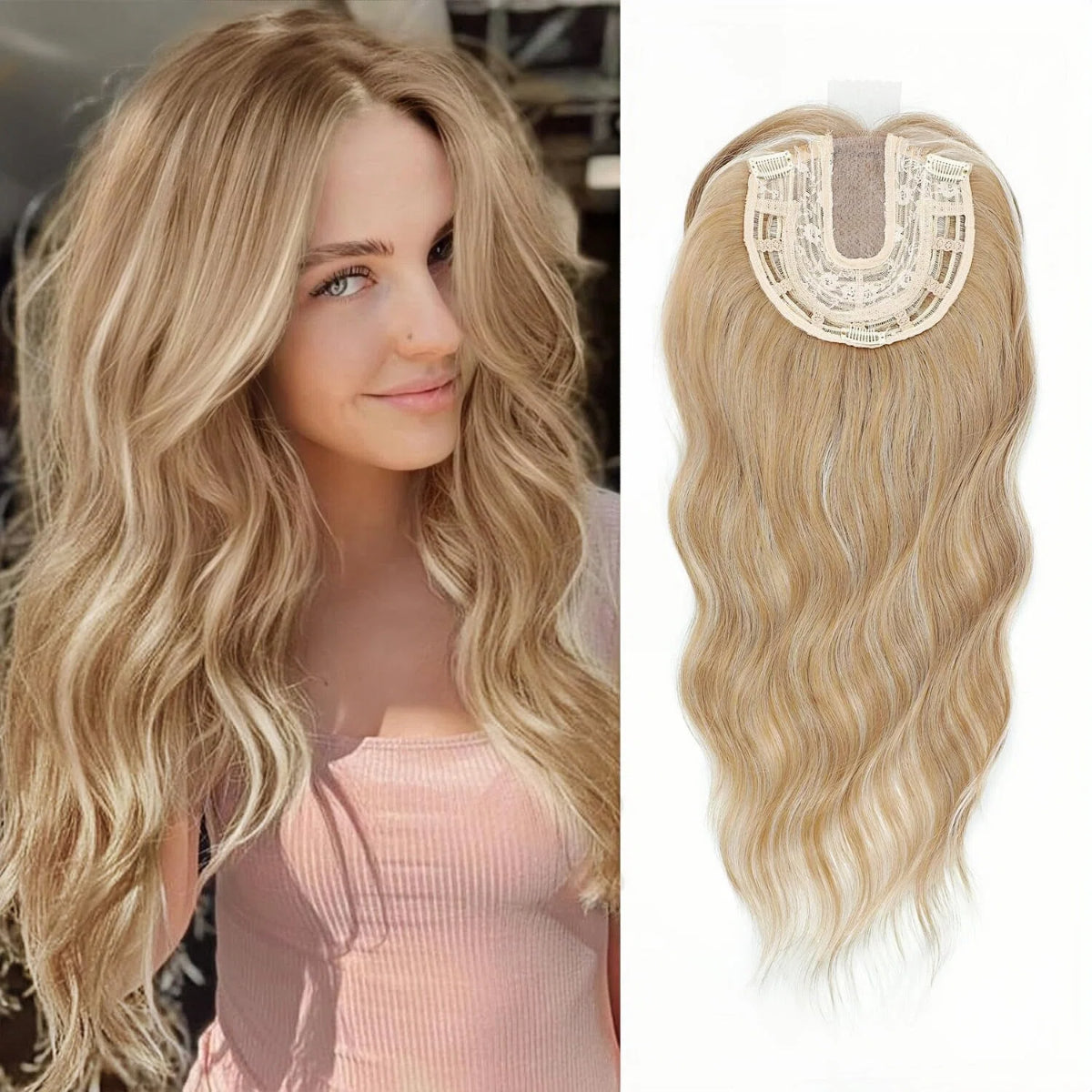🔥 Final Hours –🌷2026 New Lightweight & Breathable Wavy Hair Topper
